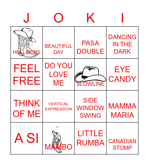 JOKI-DANCERS Bingo Card