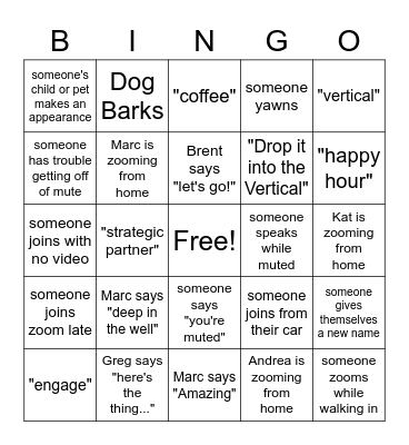 Simco Bingo Card