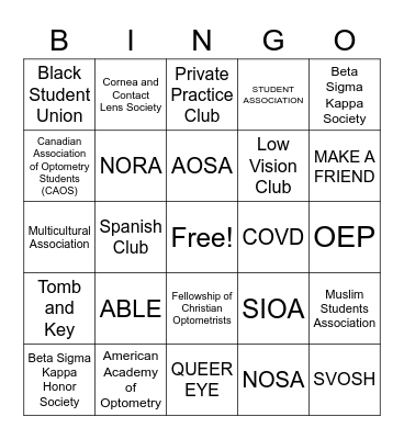 BLINDSPOT 2020 Bingo Card