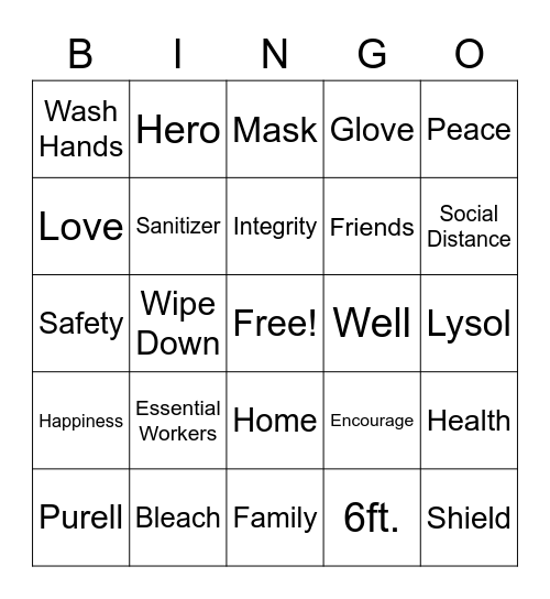 FREE SPIRIT Bingo Card