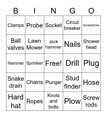 Meg's Home Depot Bingo Card