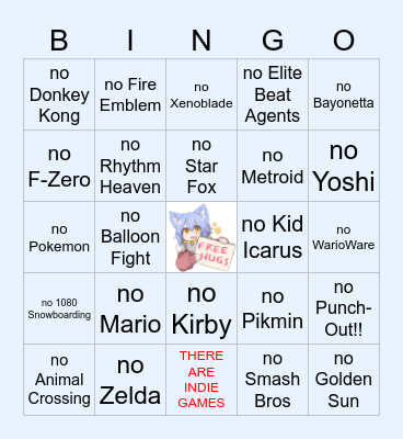 Nintendo *INDIE* World Bingo Card