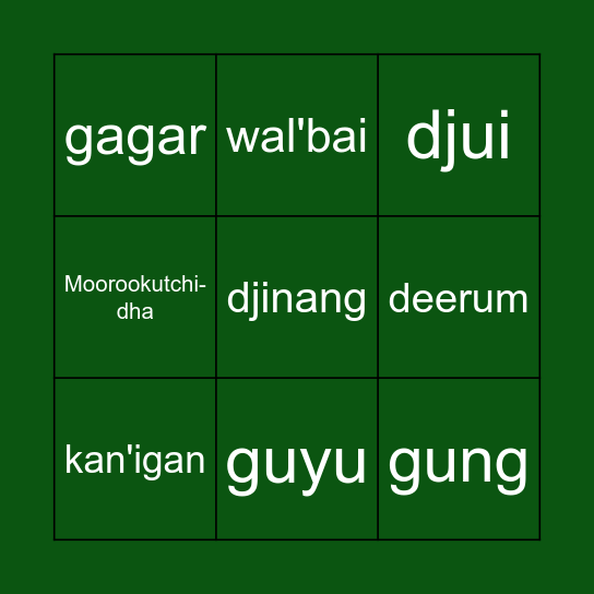 Indigenious Spirituality Bingo Card