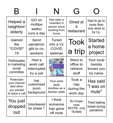 DPF Soiree - Pandemic Bingo Card
