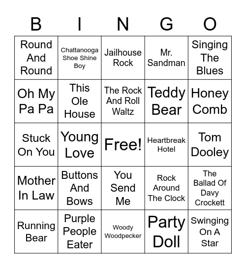 Billboard #1's Part 1 Bingo Card