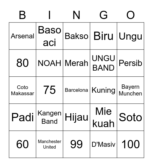 SOOJUNG Bingo Card