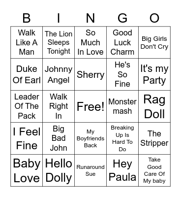 Billboard #1's Part 2 Bingo Card