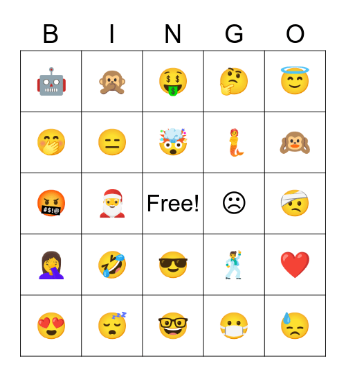 EMOJI BINGO Card