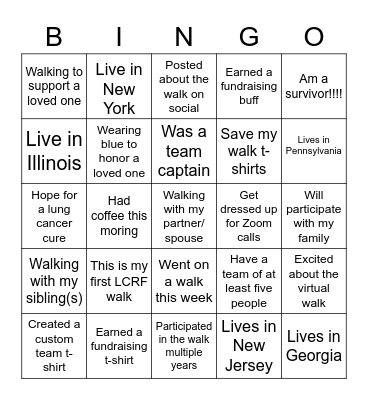 Free to Breathe BINGO Card
