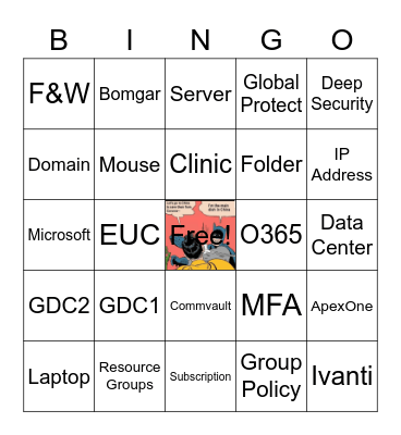 Nuffield Lads & Lady Bingo Card