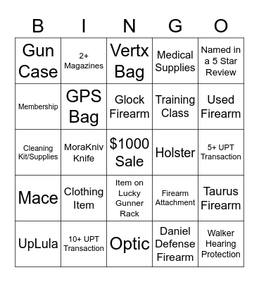 OGC Sales Bingo Card