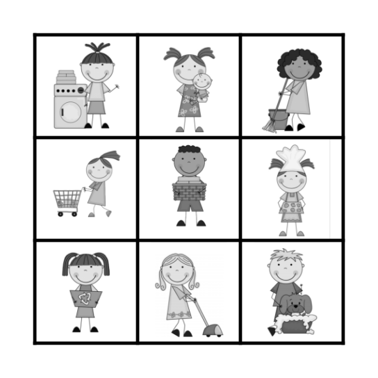 Helpful Hands BINGO Card