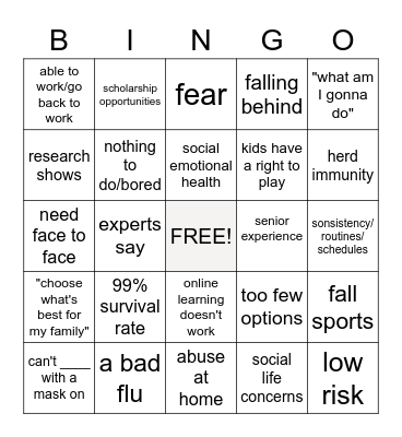 BV Board Meeting 8/18/2020 Bingo Card