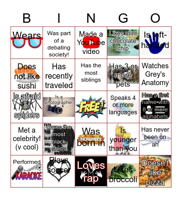 Find Someone Who... Bingo Card