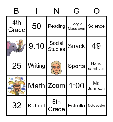 Ms. Ball Bingo Card