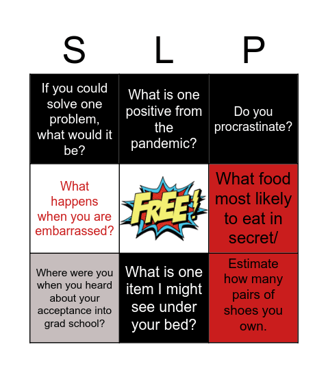 Get to know you G1 - 2020 Bingo Card