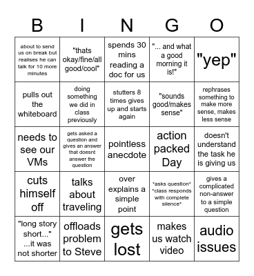 Get Serged son Bingo Card