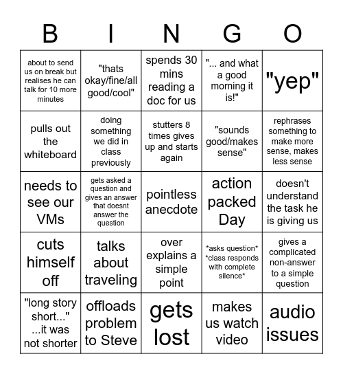 Get Serged son Bingo Card