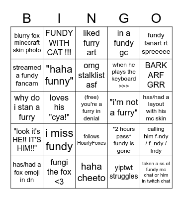 FUNDYTWT BINGO Card