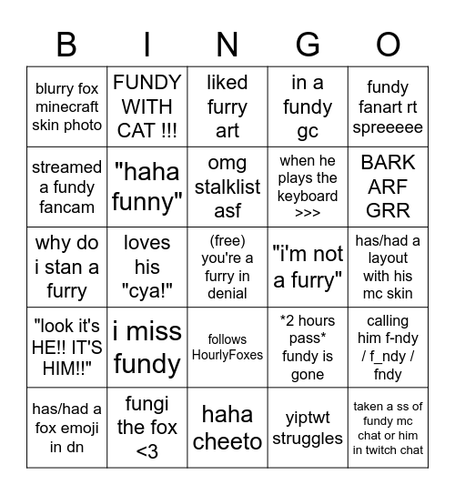FUNDYTWT BINGO Card