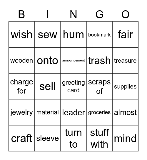 Lesson.23 Bingo Card