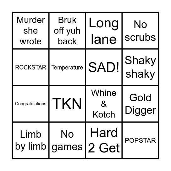 Vunzige Deuntjes x Universiteit van Amsterdam Bingo Card