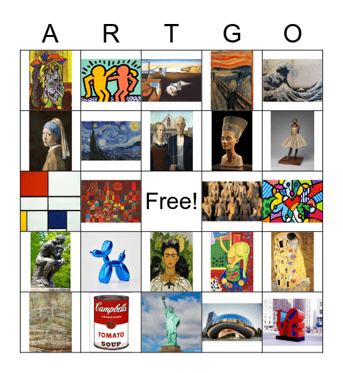 Art Bingo Card