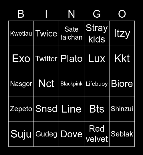 Bingonya kaniya Bingo Card