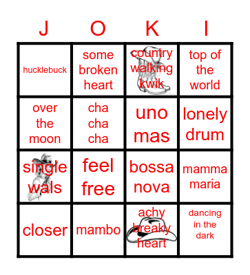 JOKI-DANCERS Bingo Card