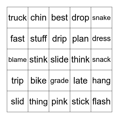 mixed practice Bingo Card