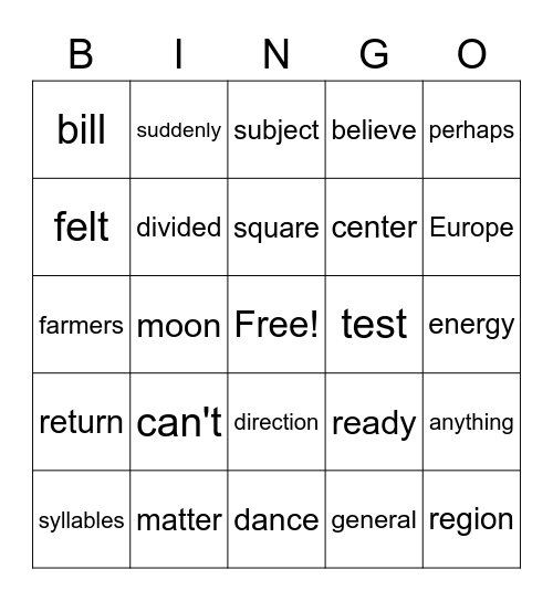 Baomei's Card, 8/19/20 Bingo Card