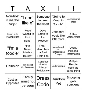Come Bingo With Me! Bingo Card