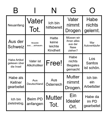 Einreise Bingo! Bingo Card