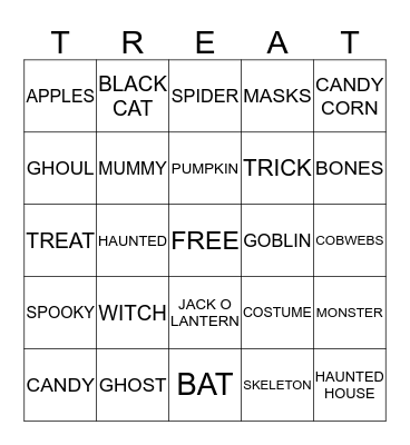 SPOOKY BINGO Card