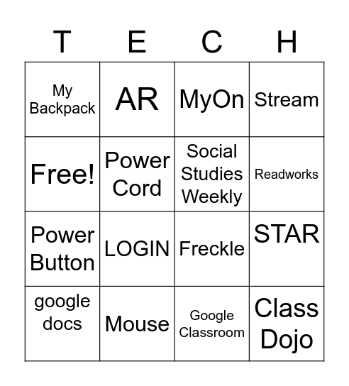 DISTANCE LEARNING Bingo Card