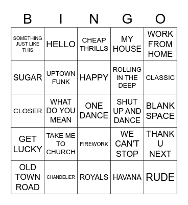 2010'S Bingo Card