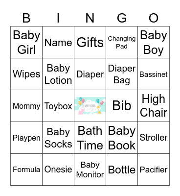 Baby Bingo Card