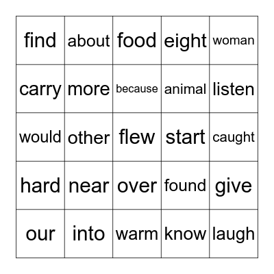 Wonders Gr 1 - 4 Bingo Card