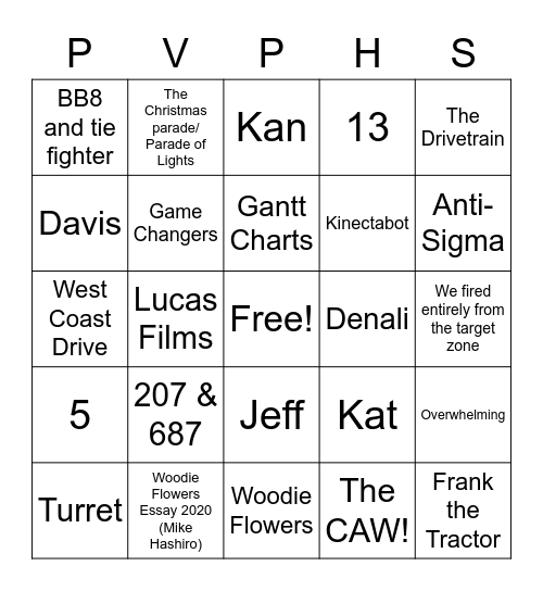 2637 Welcome Back Bingo Card