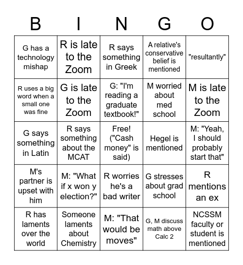 I Tre Idioiti BINGO Card