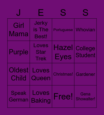 Get To Know Me Bingo Card