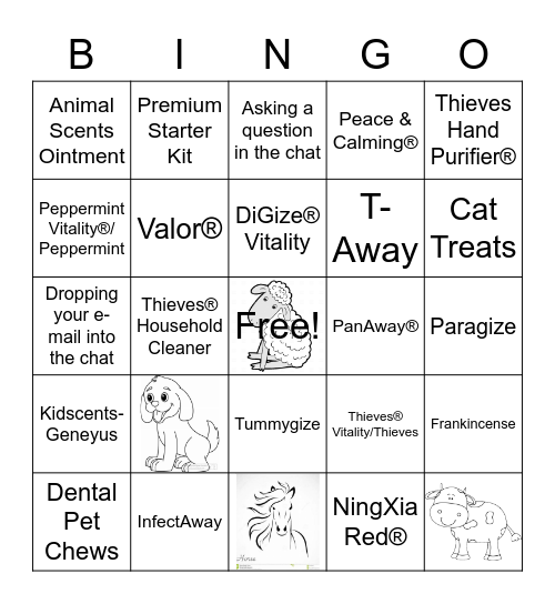 Well SpOiled Pets Bingo Card