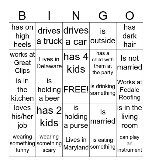 Happy Halloween! Bingo Card