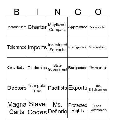 Halloween Bingo Card