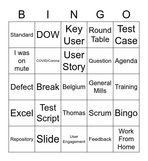 OMP Bingo! Bingo Card