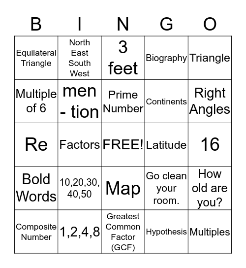 Everything  BINGO Card