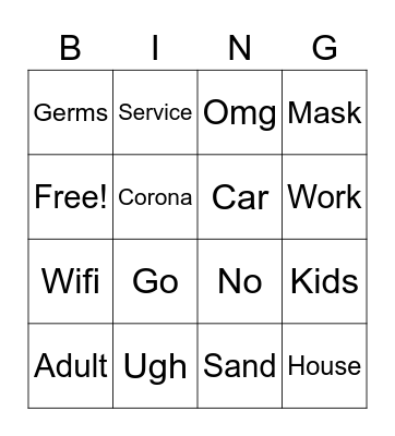 Rayisms Bingo Card