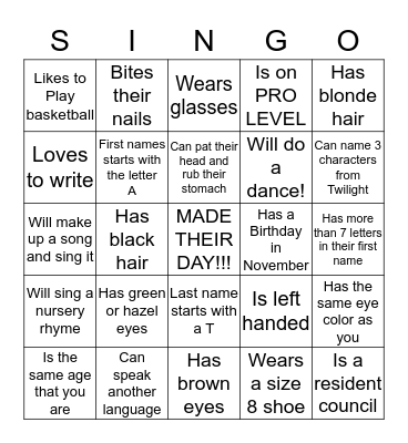 Find Someone who... Bingo Card