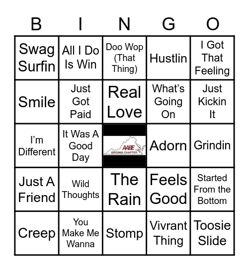 AABE VA CHAPTER MUSICAL Bingo Card