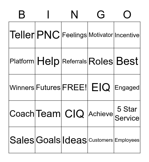 Branch Bingo Card